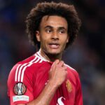 Netherlands international Joshua Zirkzee playing football for Man United