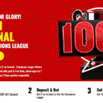 talkSPORT BET Welcome Offer - Get Exclusive Odds Of 100/1 On Arsenal To Win The Champions League