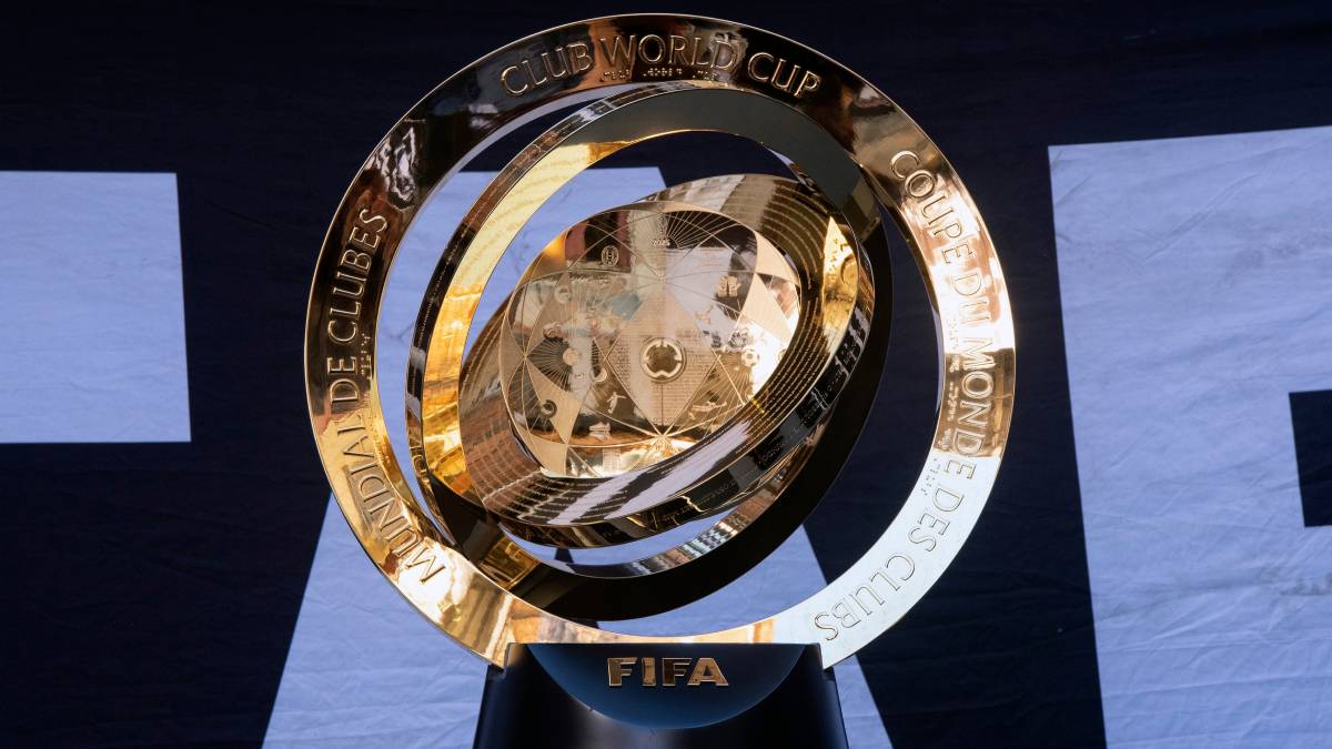 A photo of the Fifa Club World Cup trophy