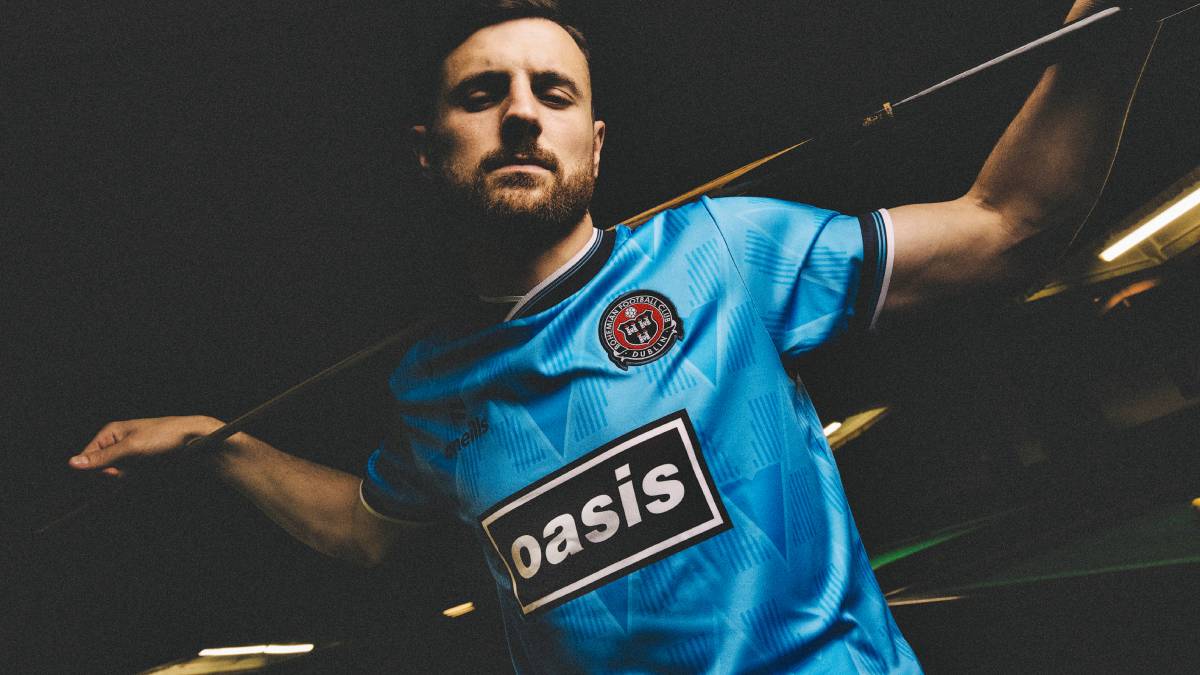 A photo of the Bohemians FC Oasis shirt