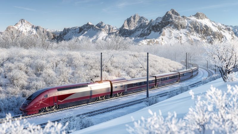 Férias de esqui por trem de neve