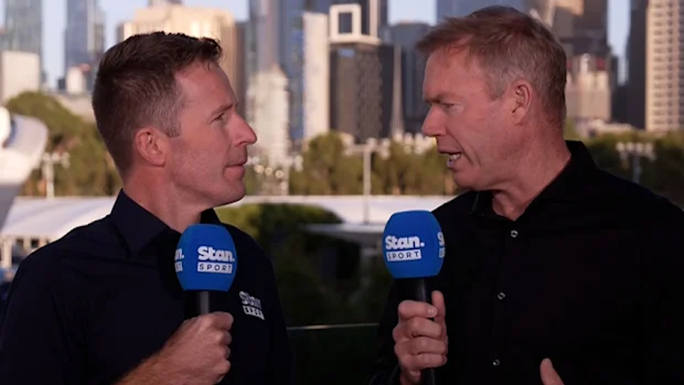 Chris Stubbs e Mark Petchey no Grand Slam Daily.