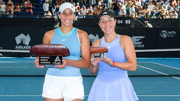 Madison Keys (à esquerda) e Jessica Pegula.