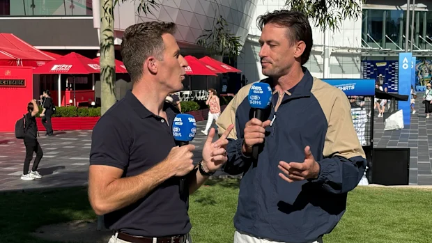 Chris Stubbs e John Millman no Grand Slam Daily da Stan Sport.