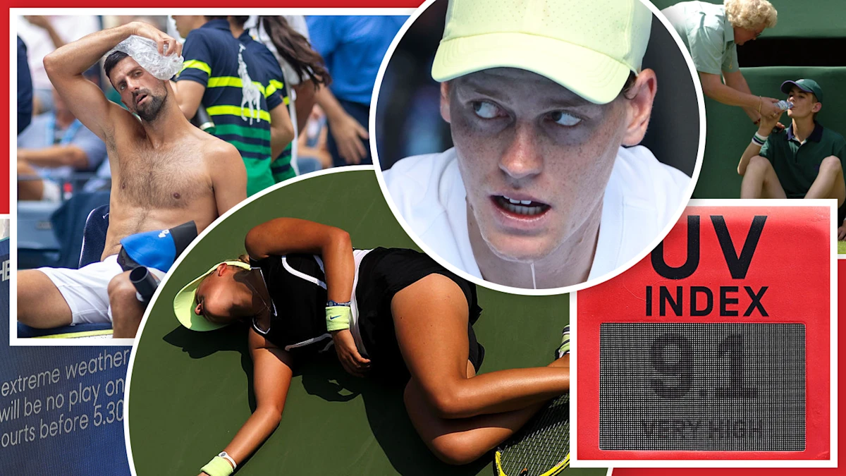 Notícias sobre a onda de calor em Melbourne, história do Grand Slam, incidentes famosos, escala de estresse térmico