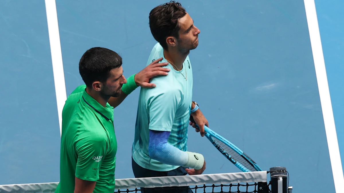 Aberto da Austrália 2026 | Vitória de Novak Djokovic nas quartas de final, Lorenzo Musetti se aposenta devido a lesão