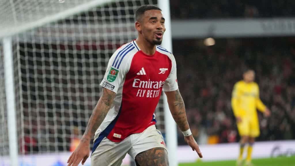 O atacante do Arsenal, Gabriel Jesus
