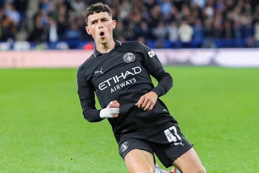 O meio-campista do Man City, Phil Foden