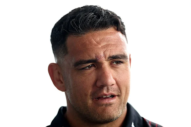 Codie Taylor dos Crusaders durante o lançamento do Super Rugby Pacific 2026 no Akarana Marine Sports Centre.