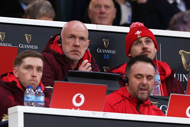 Steve Tandy, do País de Gales, observa.