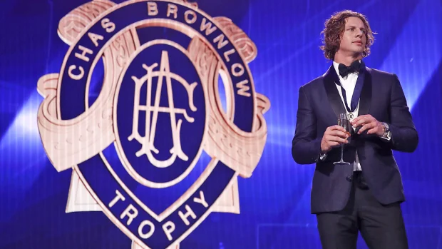 Nat Fyfe dos Dockers durante a Medalha Brownlow 2019