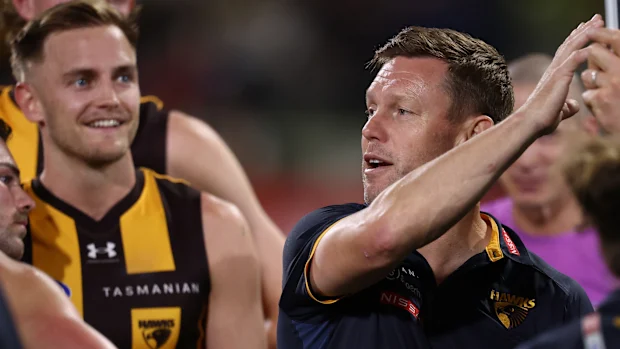 O técnico do Hawthorn, Sam Mitchell.