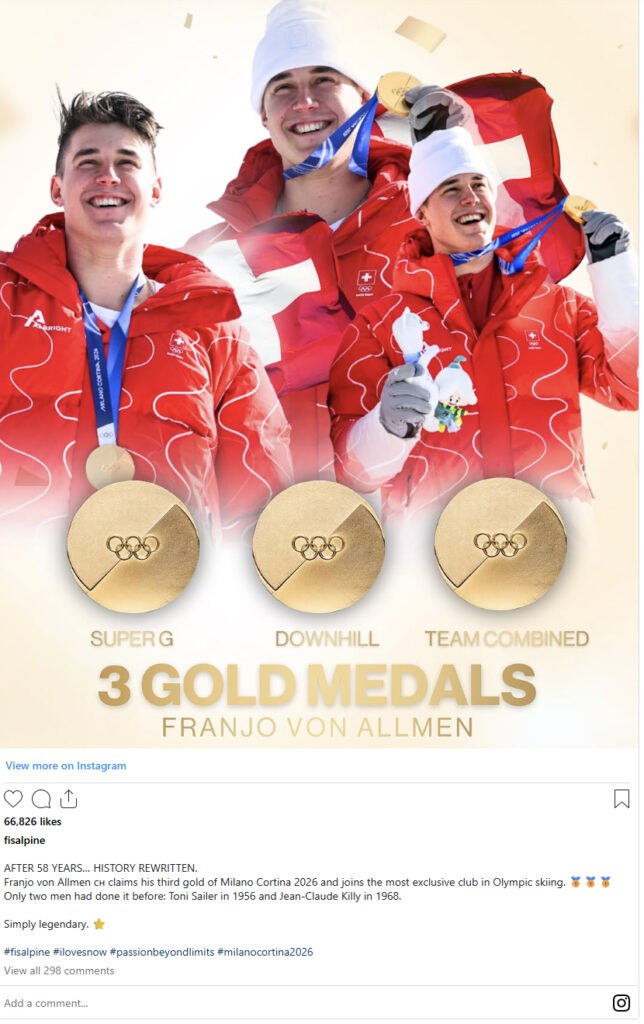 As históricas três medalhas de ouro de Franjo Von Allmen