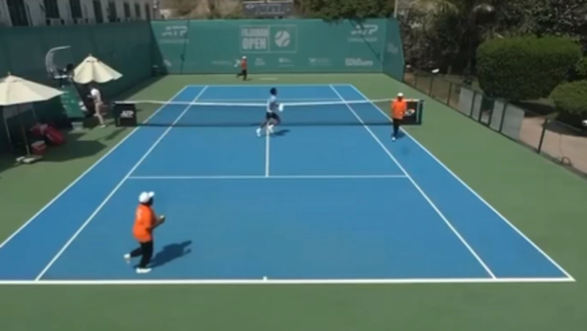 Cruz Hewitt entre os jogadores do evento Fujairah Challenger sai da quadra em meio a sirenes de ataque aéreo, vídeo; ATP cobra US$ 5 mil dos jogadores para deixar os Emirados Árabes Unidos