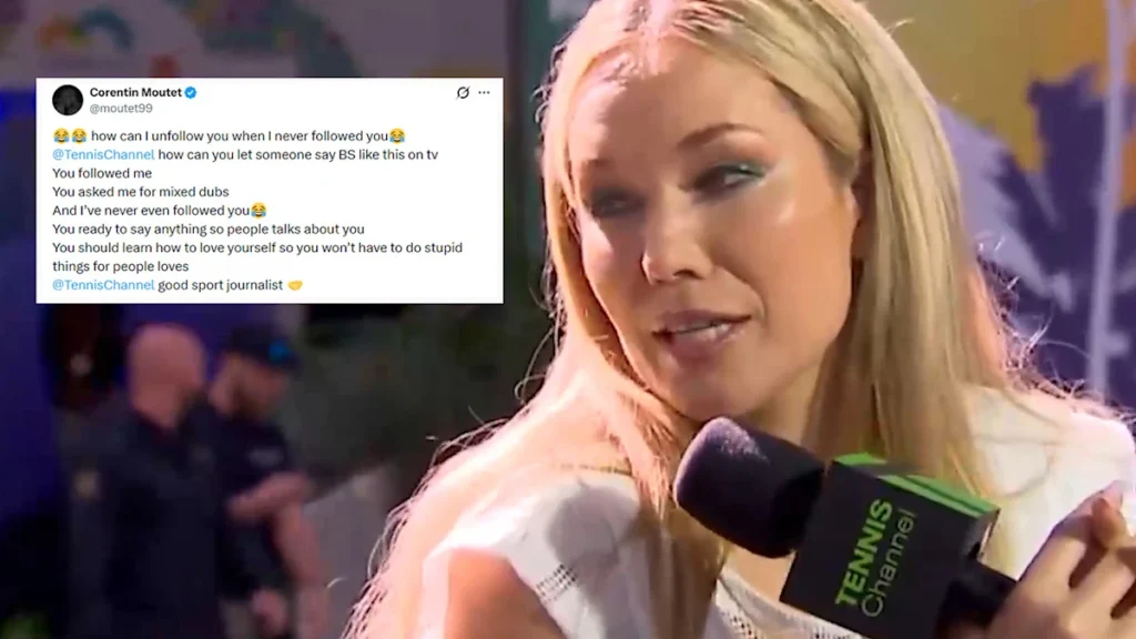 Notícias de tênis de 2026, Danielle Collins desencadeia rivalidade com Corentin Moutet com alegação de TV, resposta do Twitter