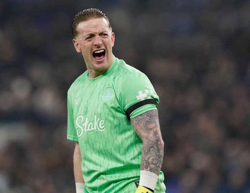 O goleiro do Everton e da Inglaterra, Jordan Pickford
