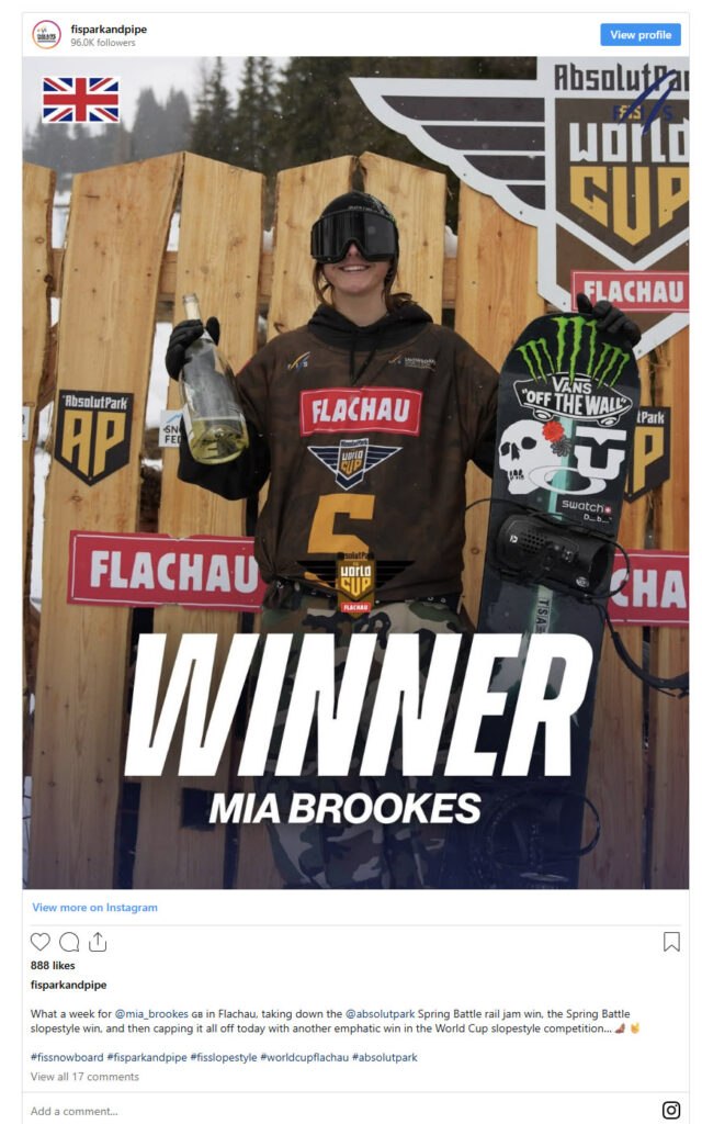 Mia Brookes, do TeamGB, vence a Copa do Mundo na Áustria