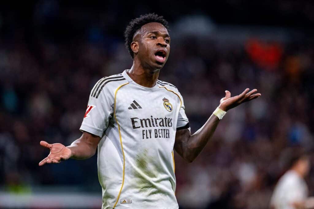 Vinicius Jr em ação pelo Real Madrid contra o Getafe