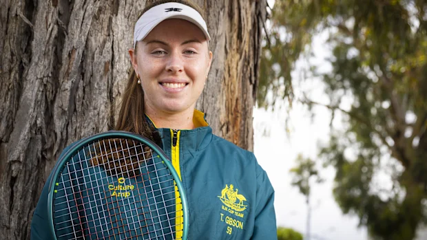 Talia Gibson em Hobart.