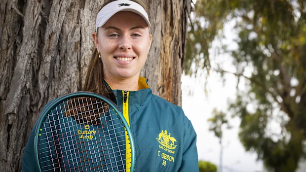 Talia Gibson em Hobart.