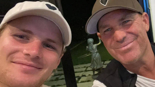 O filho de Shane Warne, Jackson Warne, compartilha a última foto que tiraram juntos.