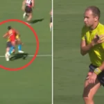 Árbitro ferido em colisão feia com o jogador do Gold Coast Suns, Touk Miller