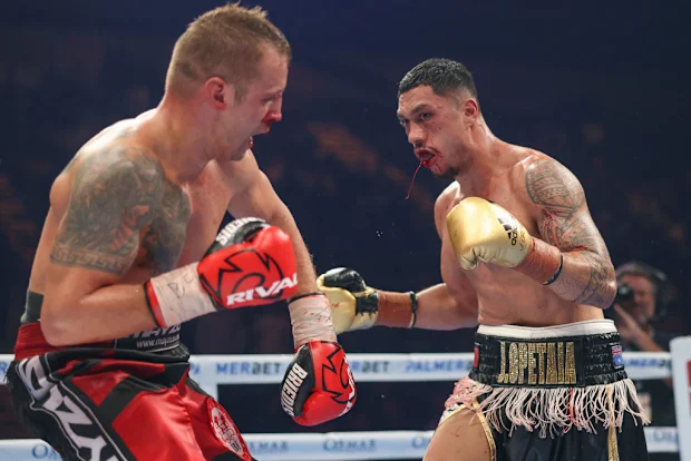 Jai Opetaia no Centro de Convenções e Exposições Gold Coast.