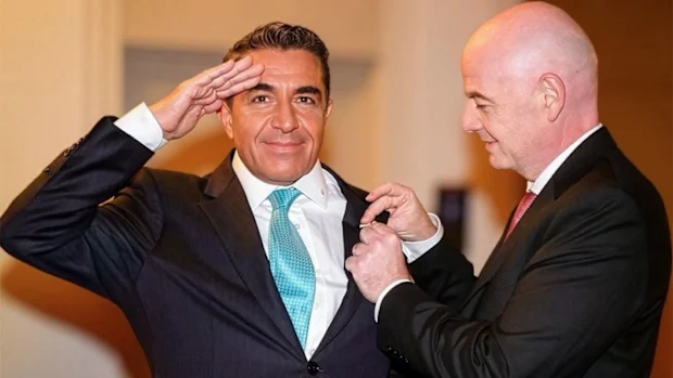 Paolo Zampolli com o presidente da FIFA, Gianni Infantino.