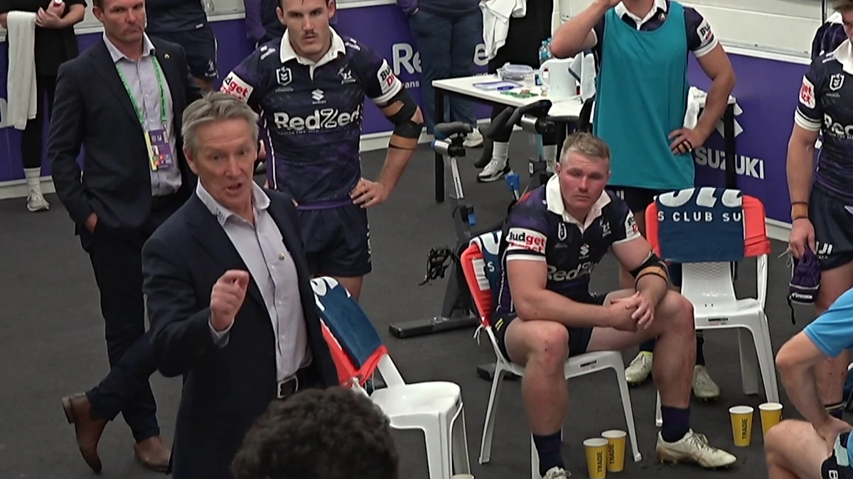 Notícias NRL 2026 | Conferência de imprensa de Craig Bellamy, spray no intervalo; Forma do Melbourne Storm, derrota para South Sydney Rabbitohs