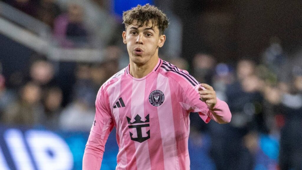 Noah Allen jogando futebol pelo time Inter Miami da MLS