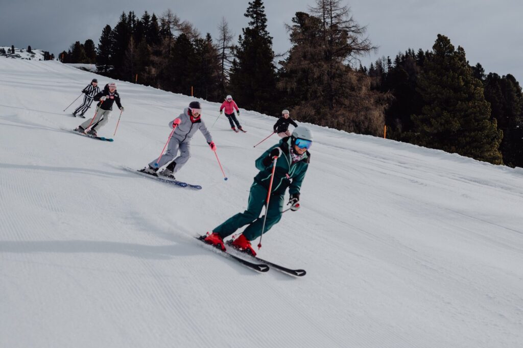 Pistas de esqui austríacas ficam rosadas