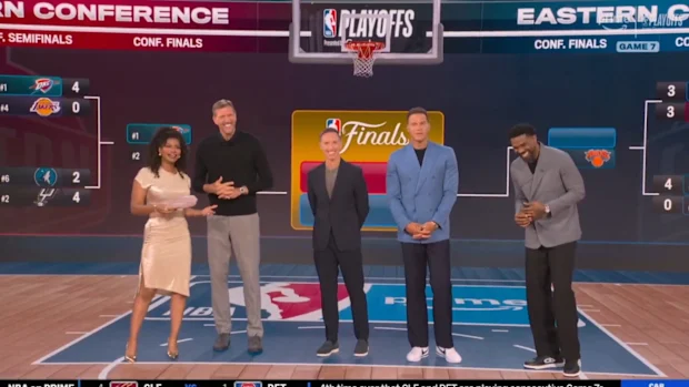 Blake Griffin dá uma surra em Shams Charania por estragar o prêmio de MVP.
