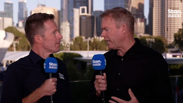 Chris Stubbs e Mark Petchey no Grand Slam Daily.