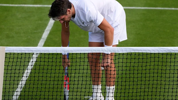 Cameron Norrie após sua derrota para Zheng.